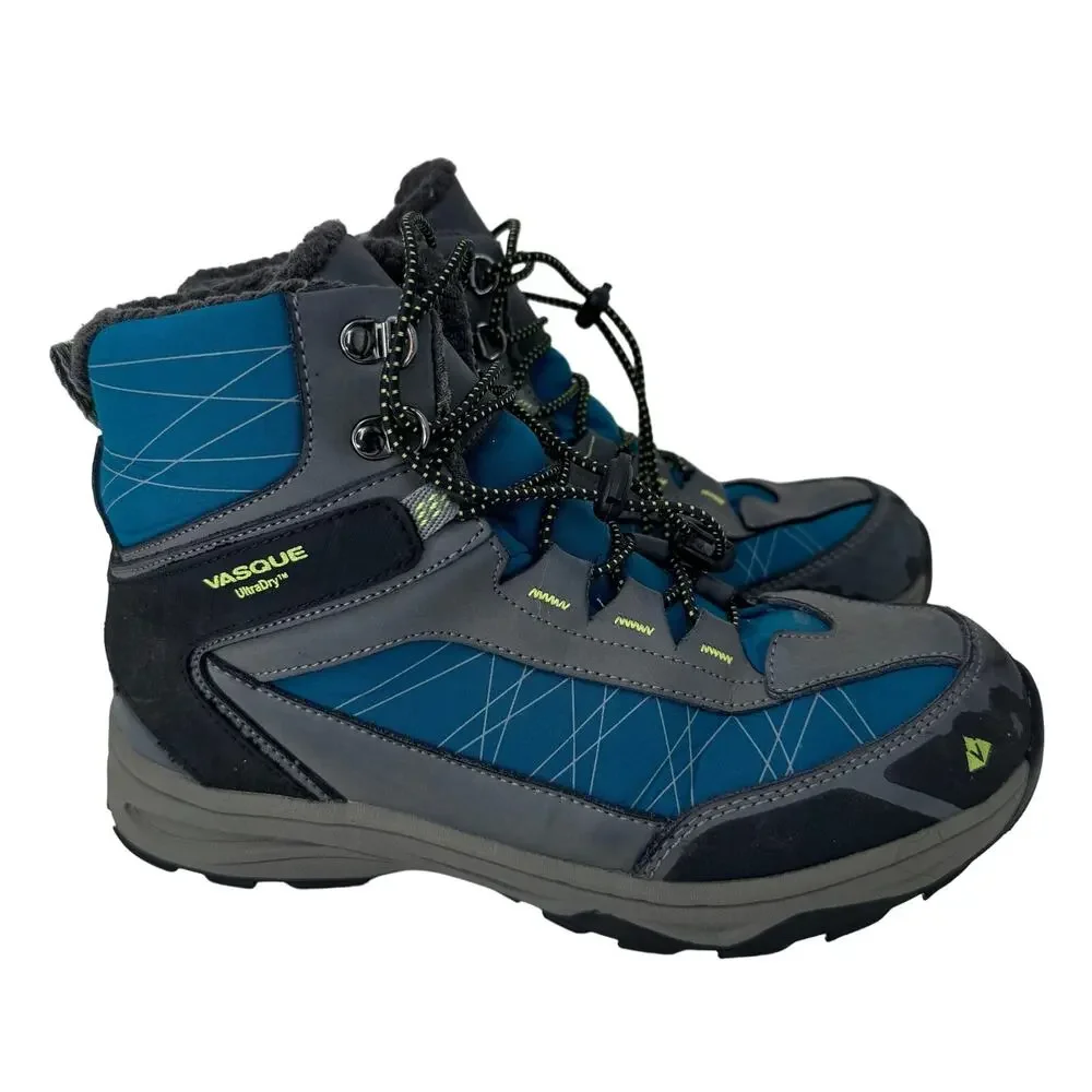 Vasque Coldspark‎ UltraDry Winter Boots Waterproof Leather Blue Kids Size 5